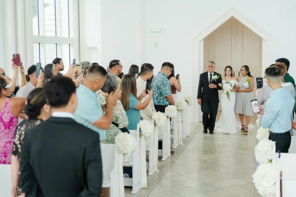 Reception celebration at a Guam wedding
