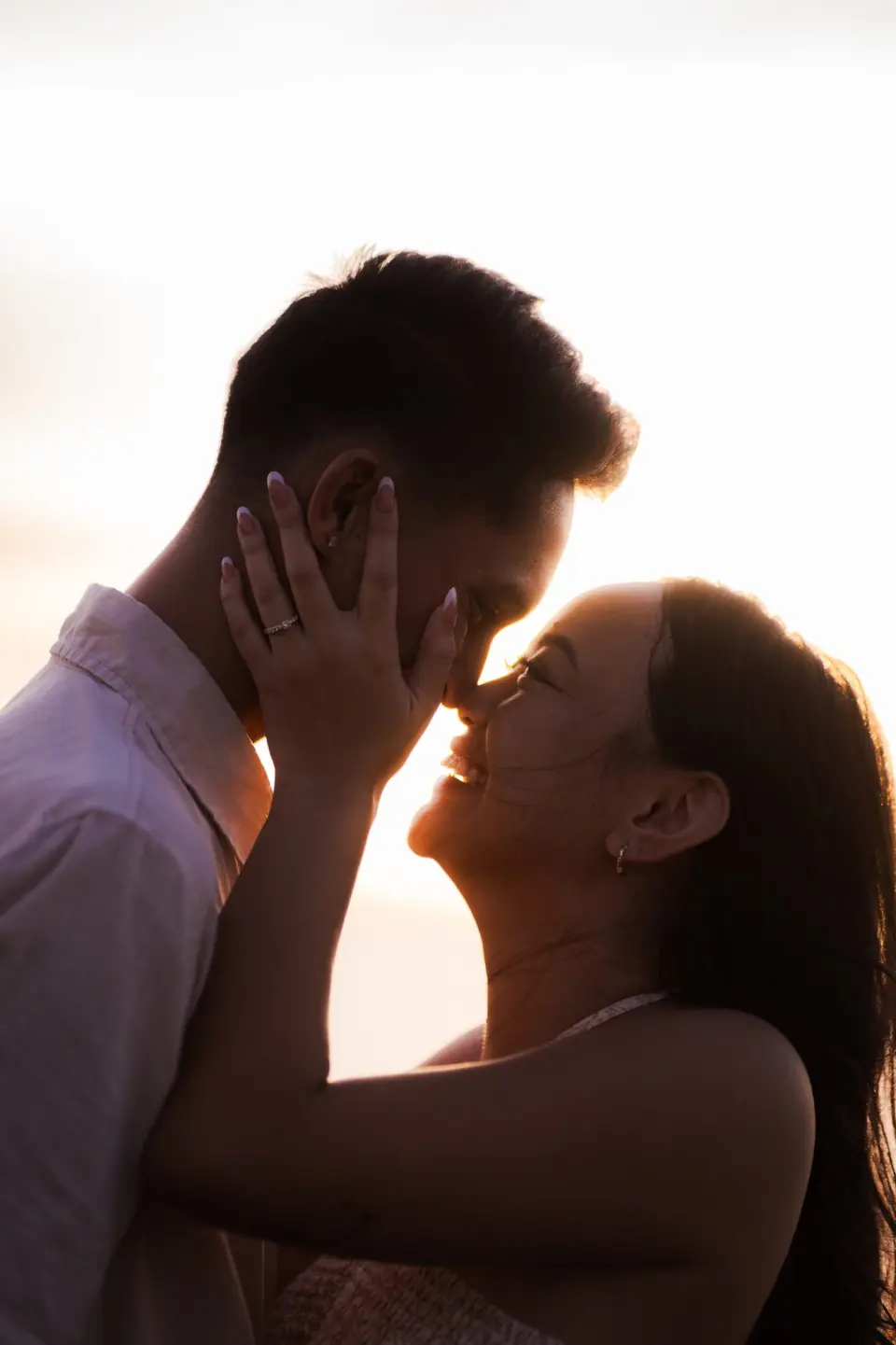 Engagement portrait on the cliffs