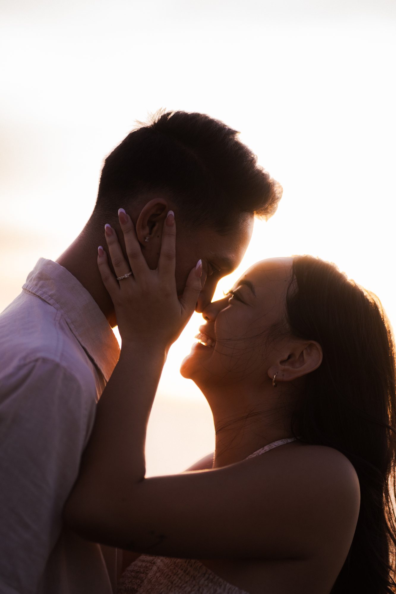 Engagement portrait on the cliffs