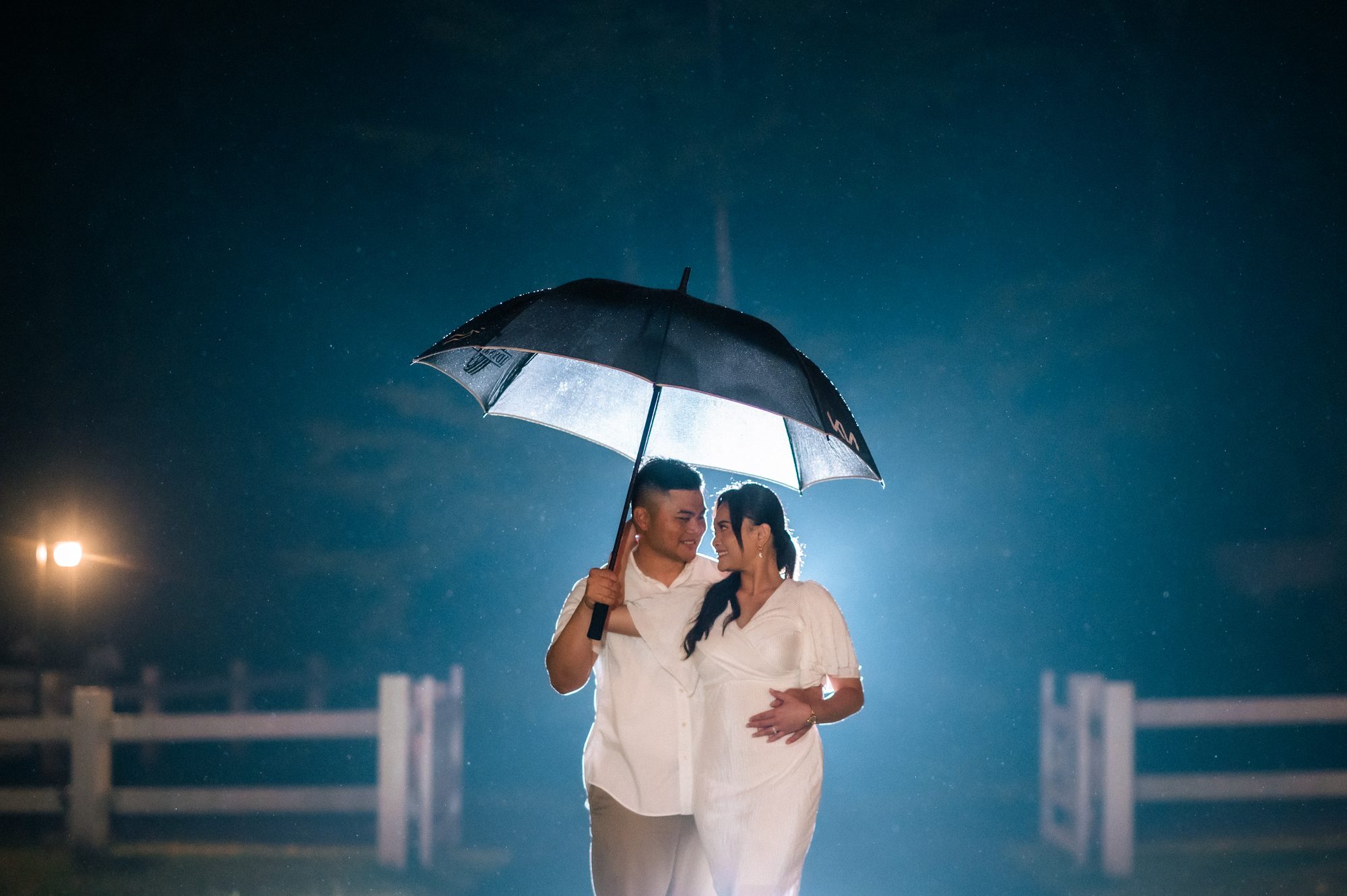 Couple in golden hour light